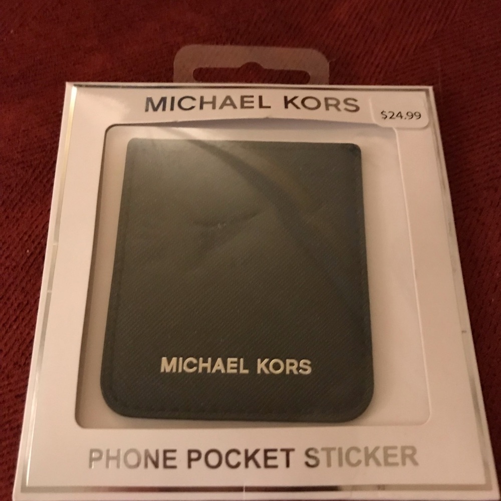 Michael Kors Saffiano Leather Stick-On Card Pocket